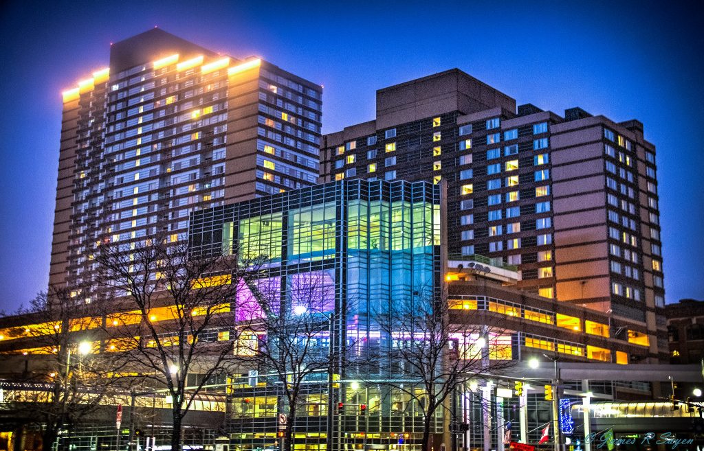 Detroit at night