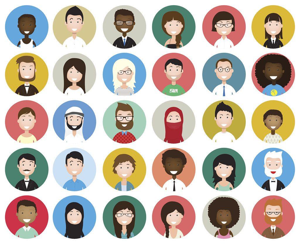 Stylized Faces, representing buyer personas